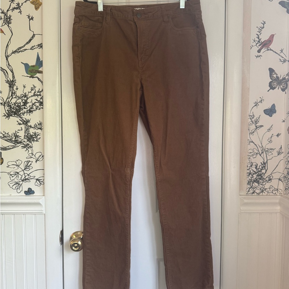 Lands’ End Brown Corduroy Straight Leg Pants - Size 14